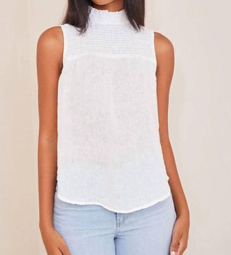 Bella Dahl Smocked Top In White