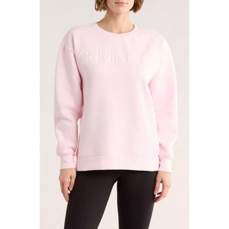 Calvin Klein Puff Print Fleece Sweatshirt in Tender Touch at Nordstrom Rack, Size Medium