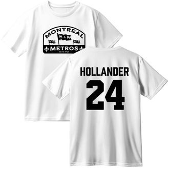 Generic Heated Rivalry Hollander 24 Merch Cotton T-Shirt Unisex Crewneck Casual Short Sleeve Tee (S,White)