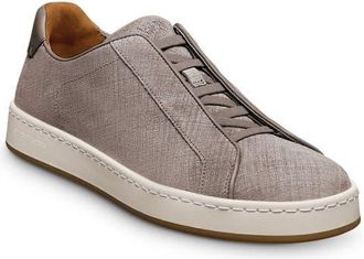 Allen Edmonds Banks Laceless Saffiano Leather Slip-On Sneaker in Vapor at Nordstrom, Size 10.5