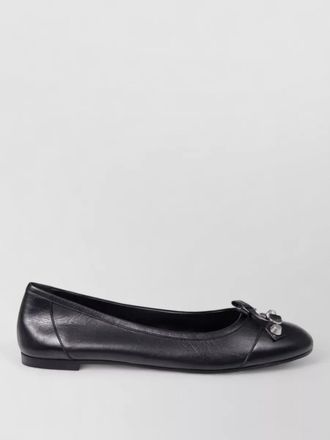 Balenciaga ballet flats bow detail metal accents round toe