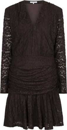 Dante6 Skydance kanten minijurk - Dames - Jurken - Bruin - Maat: S Viscose
