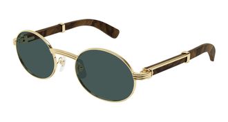 Cartier Green Round Mens Sunglasses CT0464S 015 55