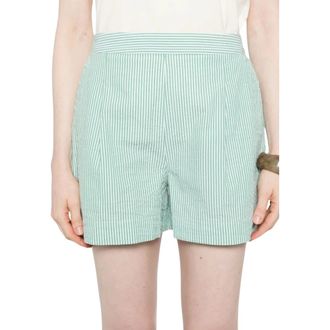 Saint Barth Short Shorts, female, Green, Size: S pantaloni Cotone