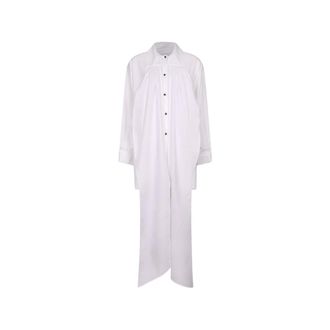 Emporio Armani Camisa con Botones y Pliegues - Blouses & Shirts - Mujer - Blanco - 2XS