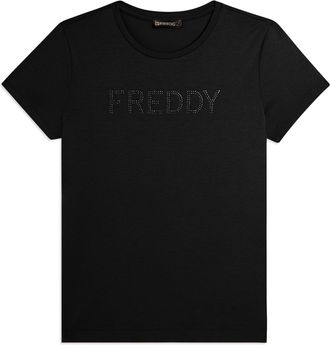 Freddy T-shirt manica corta con logo FREDDY in strass
