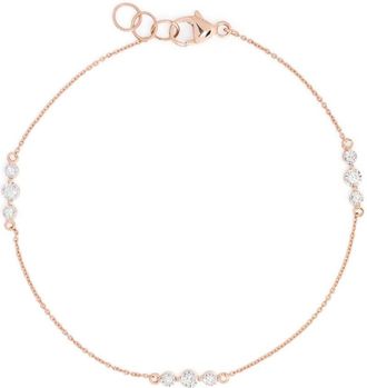 Dana Rebecca Designs 14kt rose gold Ava Bea Trio diamond bracelet - women - 14kt Rose Gold/Diamond - One Size - Pink