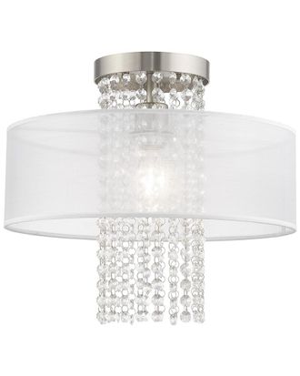 Livex Lighting Livex Bella Vista 1 Lt Brushed Nickel Ceiling Mount