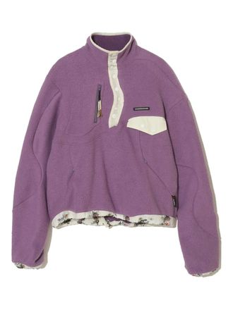 Undercover floral-print trim sweatshirt - women - Polyester - 2 - Purple