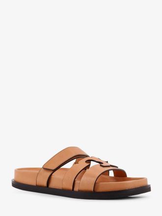 Tory Burch Womens Ines Sandals Leather Brown Pelle