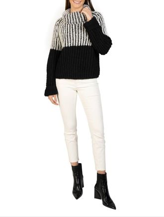 Love Token Daytona Turtleneck Sweater In Black Multi