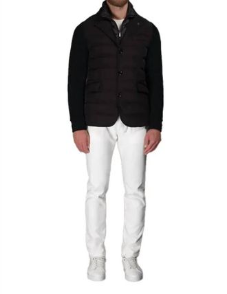 Moorer Roger Quilted Hybrid Jacket In Nero