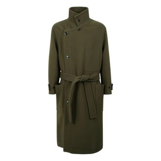 Christophe Lemaire Cappotto a cintura - - Coats - Uomo - Verde - S