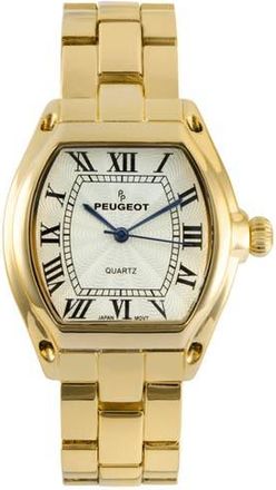 Peugeot Status Roman Numeral Barrel Bracelet Watch- 36x33MM in Gold at Nordstrom