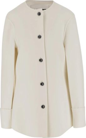 Jil Sander Stijlvolle Overhemden Collectie - Dames - Zomerjassen - Wit - L - Jassen