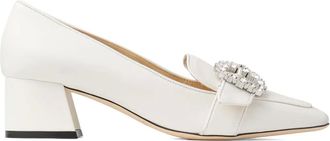 Jimmy Choo London 45mm Cheri pumps verfraaid met kristallen - Wit