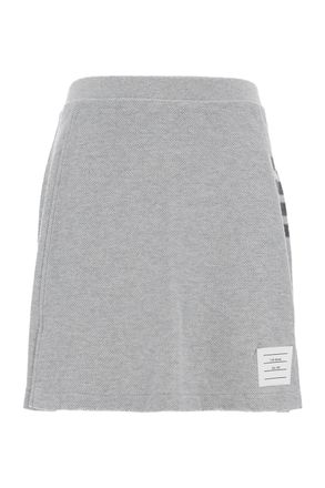 Thom Browne Pleated Milano Stitch Skirt with Signature Grosgrain Tab