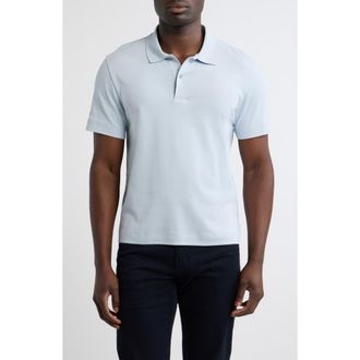 Vince Peach Cotton Jersey Polo Shirt in Playa Blue at Nordstrom, Size Xx-Large