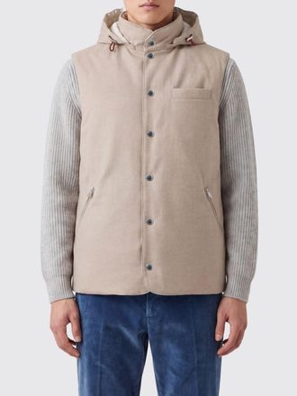 Brunello Cucinelli Padded Wool Vest with Detachable Hood