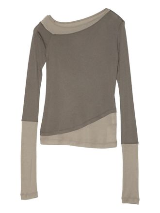 Muller Of Yoshiokubo Top asimmetrico a maniche lunghe - Verde