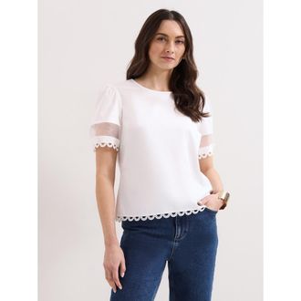 Phase Eight Rebecca Detail Top in White at Nordstrom, Size 10