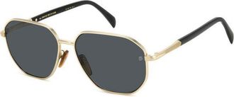 David Beckham DB 1132/F/S Asian Fit RHL/IR Mens Sunglasses Gold Size 60