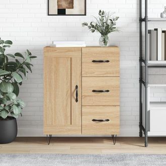 Berkfield Home Sideboard Sonoma Oak 69.5x34x90 cm Engineered Wood in Brown