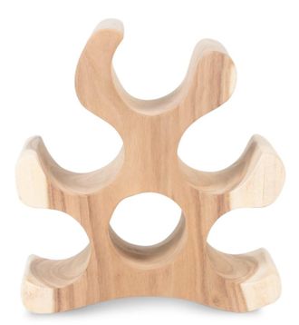 Wabi Home Natura botellero madera de trembes&iacute; 35x15x35cm