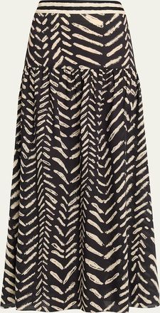 Johanna Ortiz Rituales Tiered Maxi Skirt