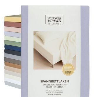 Sch&ouml;ner Wohnen Kollektion Sch&ouml;ner Wohnen S&aacute;bana Ajustable Flat - 1 Unidad 200x200 Cm, Blanco