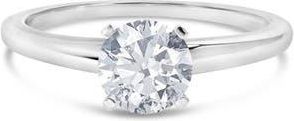 House of Brilliance 14K White Gold 1.0 Cttw Round Lab Grown Diamond Engagement Ring at Nordstrom, Size 5