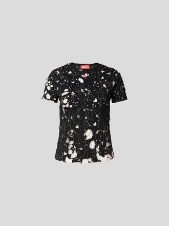 Diesel T-Shirt mit Label-Detail in Black, Gr&ouml;&szlig;e XS