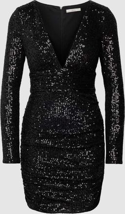 Jake*s Cocktailkleid mit Paillettenbesatz und V-Ausschnitt in Black, Gr&ouml;&szlig;e 40