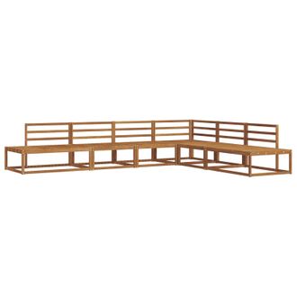 vidaXL Conjunto De Sof&aacute;s De Exterior Natural Madera De Acacia S&oacute;lida Vidaxl