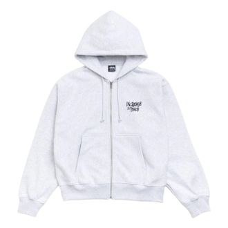 St&uuml;ssy Peace Increased Zip Hoodie Ash Heather 1975203-ASHH