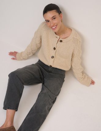 Nobody's Child Washed Black High Rise Putney Barrel Leg Jeans