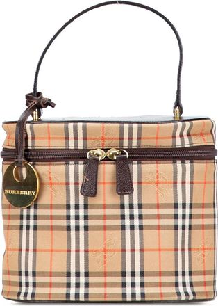 Burberry Trousse in tela con motivo Haymarket Check 2000-2017 - Marrone