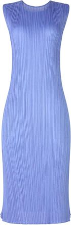 Pleats Please Issey Miyake Abito midi effetto pliss&eacute; - Blu