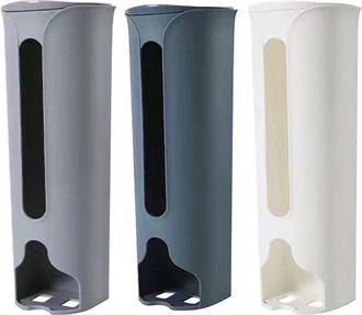 No Brand Estante De Pared De 3 Secciones Para Bolsas De Pl&aacute;stico, Estante De Almacenamiento Para Rollos De Bolsas De Basura, Estante Debajo Del Mostrador Del F