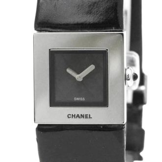 Chanel Pre-owned Watches, female, Black, Size: ONE SIZE Pre-owned Matelasse H0116 Wristwatch