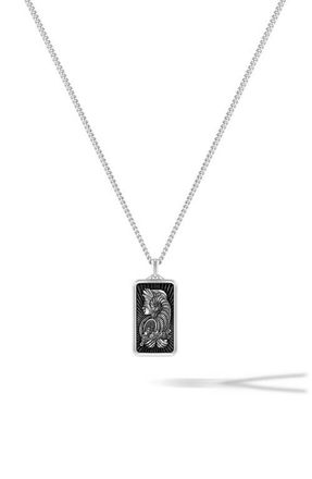 Vincero Mens Lady Luck Pendant Necklace in Sliver at Nordstrom, Size 21