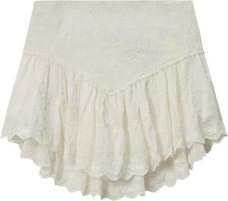 Isabel Marant x Zoelia Shorts con ricamo e ruches - Toni neutri