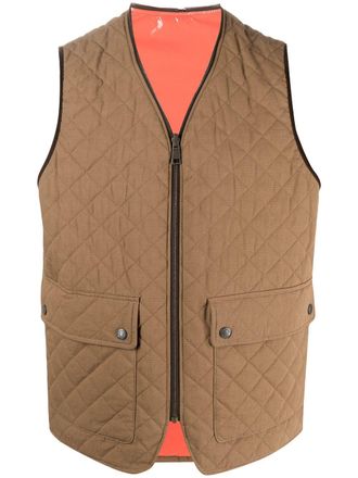 Dsquared2 sleeveless quilted vest - Brown