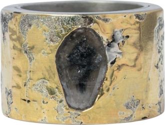 Parts Of Four Sistema ring - unisex - 18kt Yellow Gold/Diamond/Sterling Silver - 9
