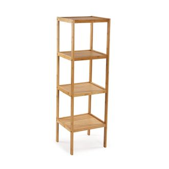 VERSA Estanter&iacute;a de ba&ntilde;o 4 baldas en bamb&uacute; marr&oacute;n