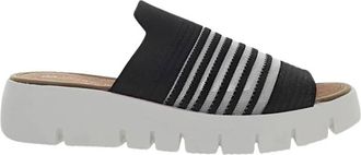 bernie mev. Womens Fx Iris Slide Sandal In Black
