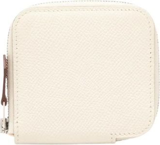 Herm&egrave;s Pre-owned Wallets, female, White, Size: ONE SIZE Pre-owned Leather Wallet