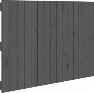 vidaXL Cabecero De Cama De Pared Madera Maciza Pino Gris 95,5x3x60 Cm Vidaxl