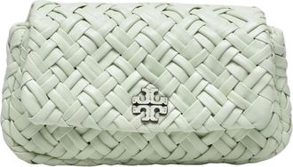 Tory Burch Britten Woven Convertible - Dames - Clutches - Groen - ONE Size - Leer - Tassen