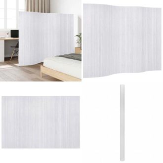 vidaXL Pannello Divisore per la Stanza in Bamb&ugrave; Bianco Larghezza 250 cm Altezza 165 cm - Paravento per intimit&agrave; - Divisore per stanza